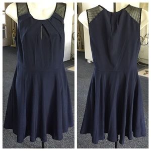 Navy Blue Dress with mesh