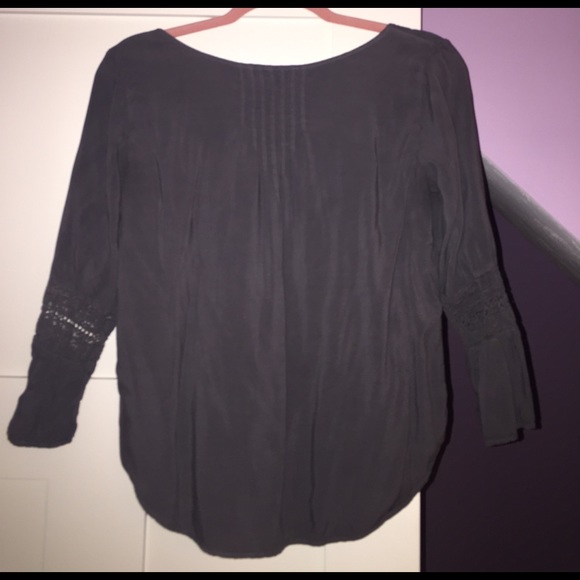 American Eagle dark grayish-blue blouse - Picture 2 of 4