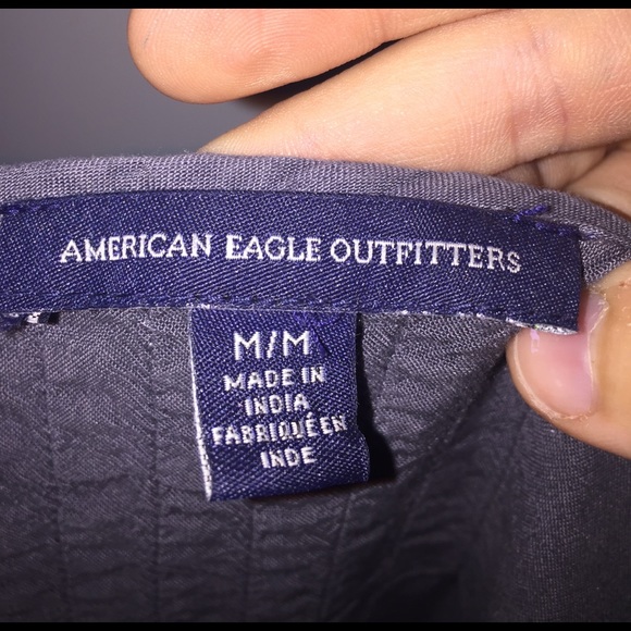 American Eagle dark grayish-blue blouse - Picture 4 of 4