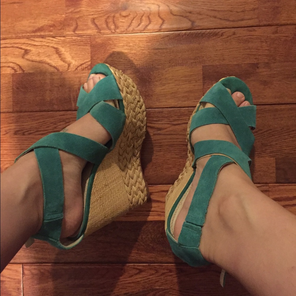 Steve Madden Wedges Turquoise