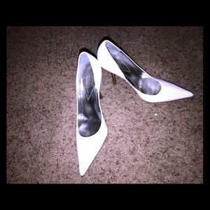 Guess white stilettos