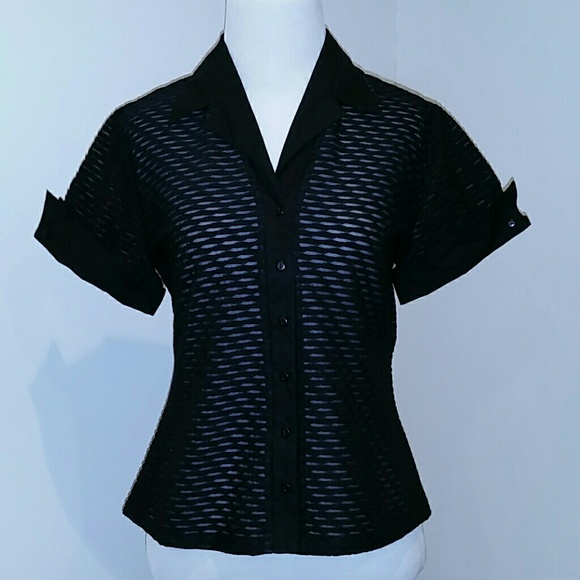 Josephine Chaus Tops - Josephine Chaus Black Top petite size 8