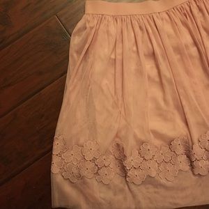 Plus size blush tulle skirt