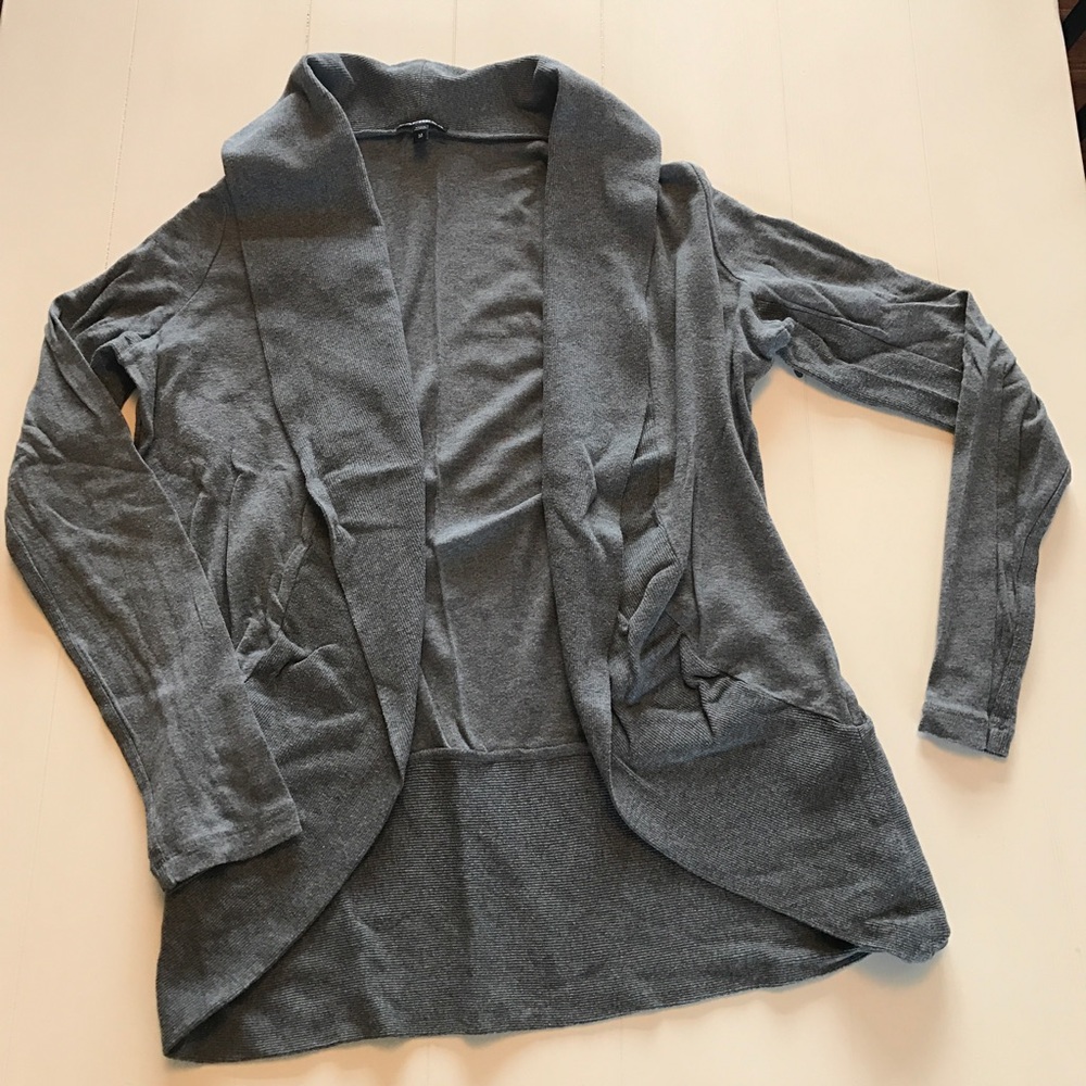 Express Size M Gray Lightweight Cardigan