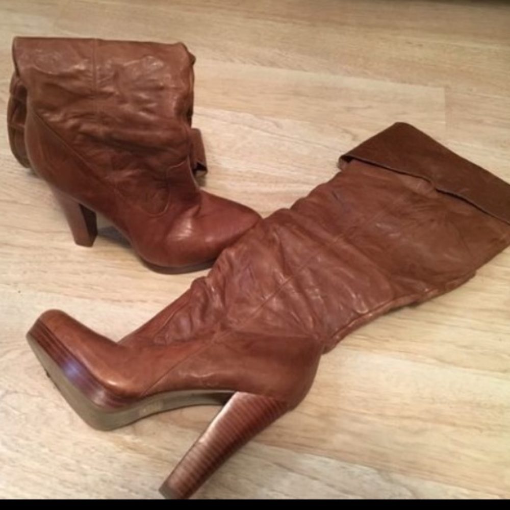 Jessica Simpson knee high Cognac color boots