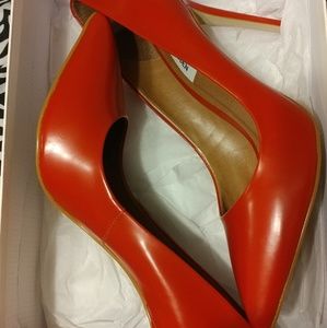 Steve Madden Red Leather Pumps sz10
