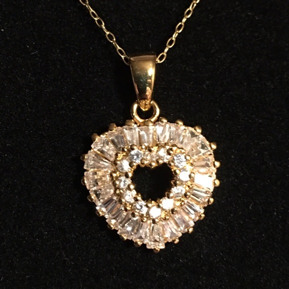 💎1 LEFT💎HEART SHAPE PENDANT AND CHAIN - Picture 2 of 6