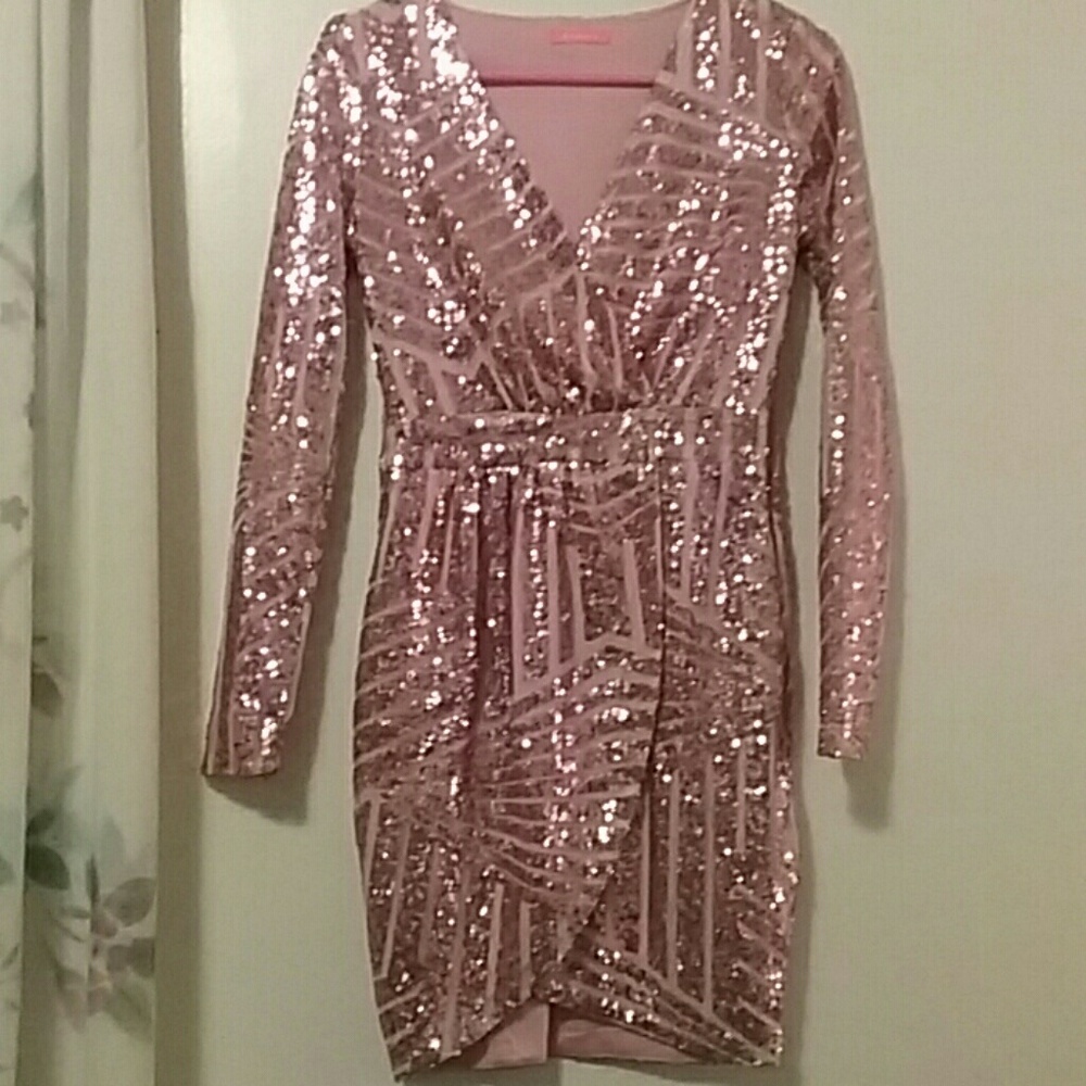 Pink Sequined Dress