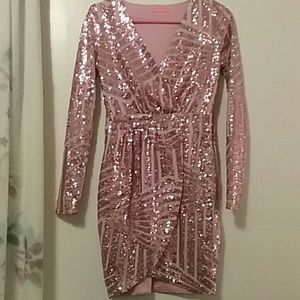 Pink Sequined Dress