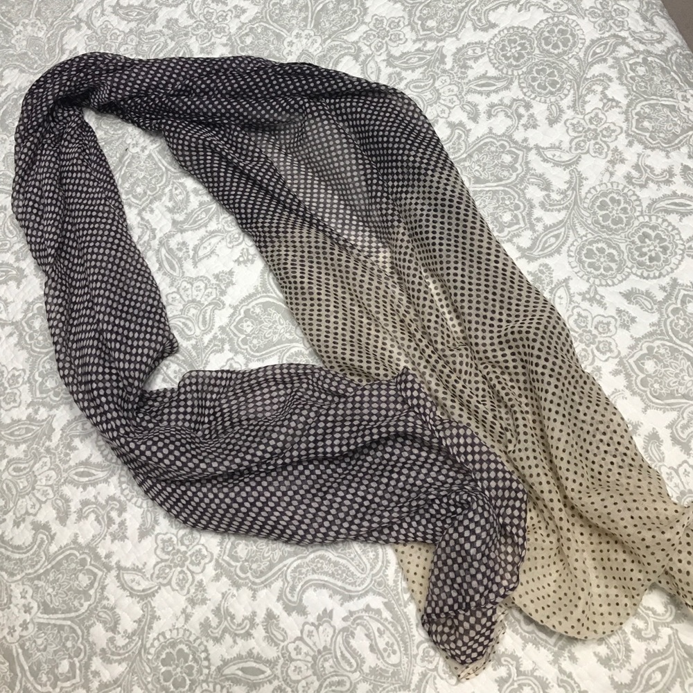 Polka-Dot Purple and Cream Hombre Scarf