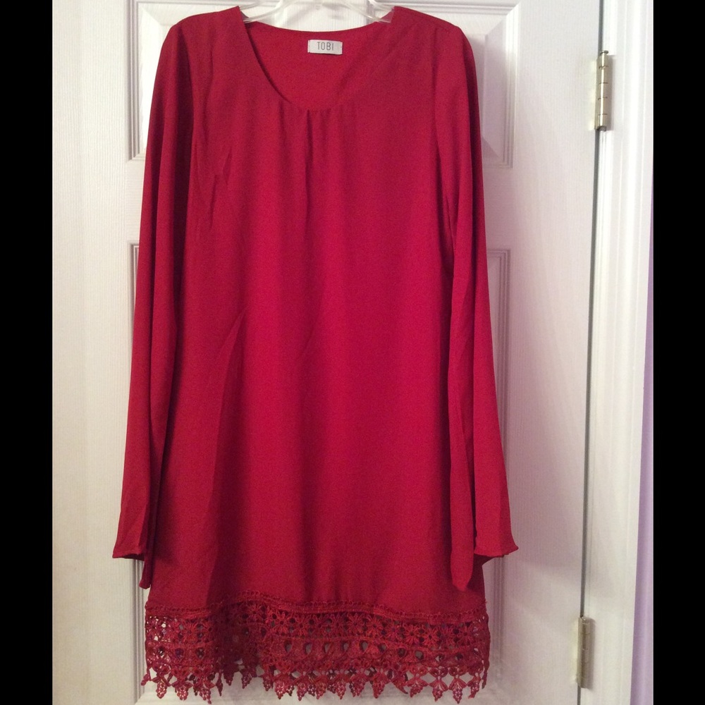 *BRAND NEW* Tobi red long sleeve dress