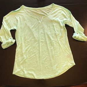 Express Size Large Mint Button Up Sleeve Shirt