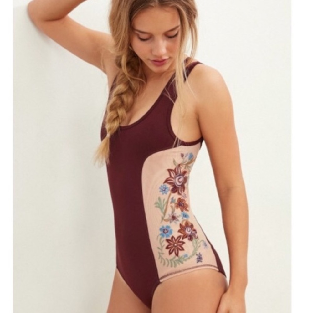 Urban outfitters embroidered one piece