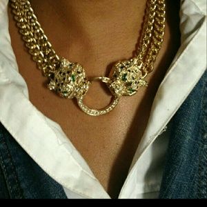 💋Rhinestone tiger necklace💋💋💋