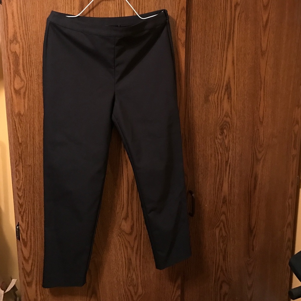Black nylon,cotton,spandex St. John Pants