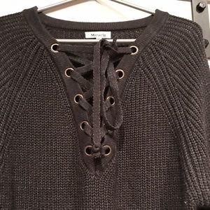 Miracle Lace up Sweater