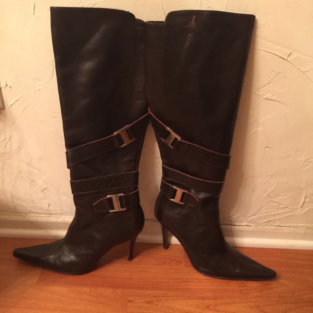 Leather boots