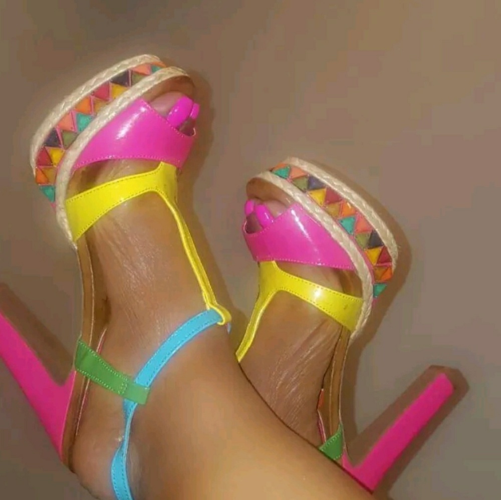 Multi Colored  Heels