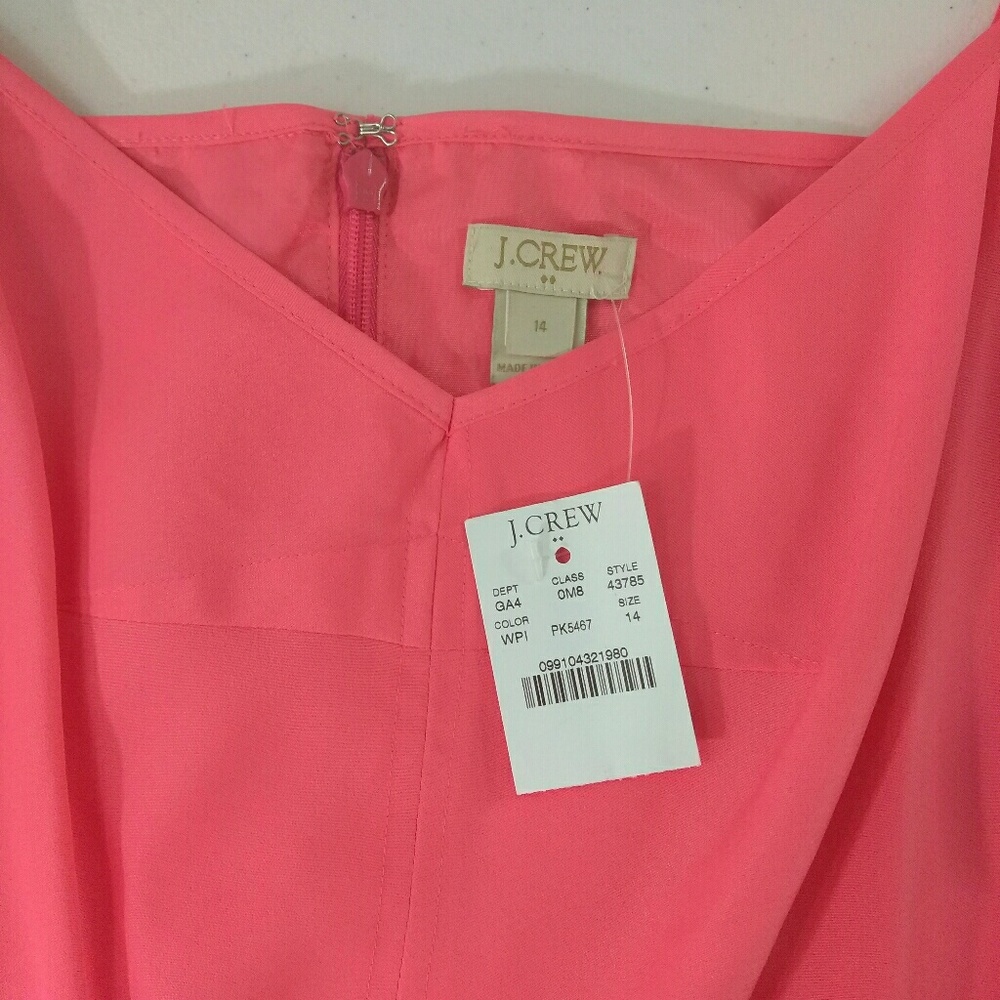 ❤ NWT J. Crew Women's Cami Dress Coral Plus Sizes - Picture 5 of 8