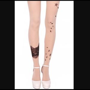 Cat Head Five-Star Nude Tights