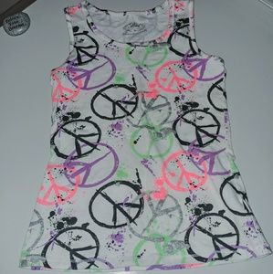 Justice size 10 peace sign tank top.