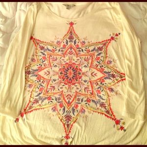 Lucky brand, mid sleeve shirt.