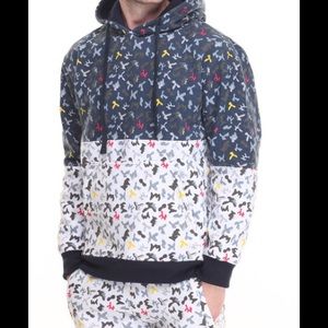 BEYOND THE LIMIT TWO TONE CAMO Sz M HOODIE