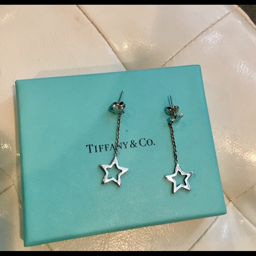 Tiffany and Co Star Lariat Dangle Earrings