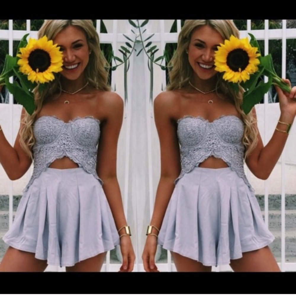 Looking for this lilac/grey strapless play suit