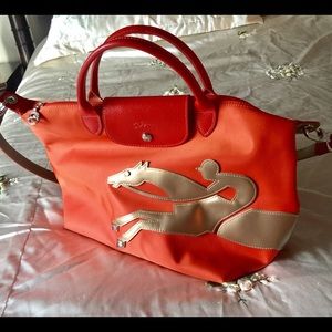 Longchamp Large Orange tote