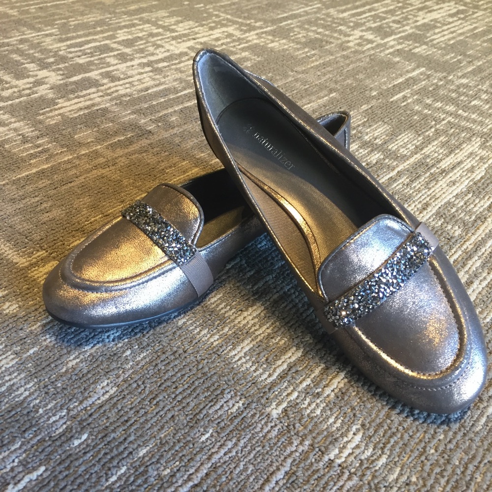 Grey loafers