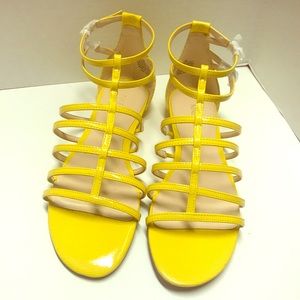 RARE Brand New Yellow Gladiator Sandals