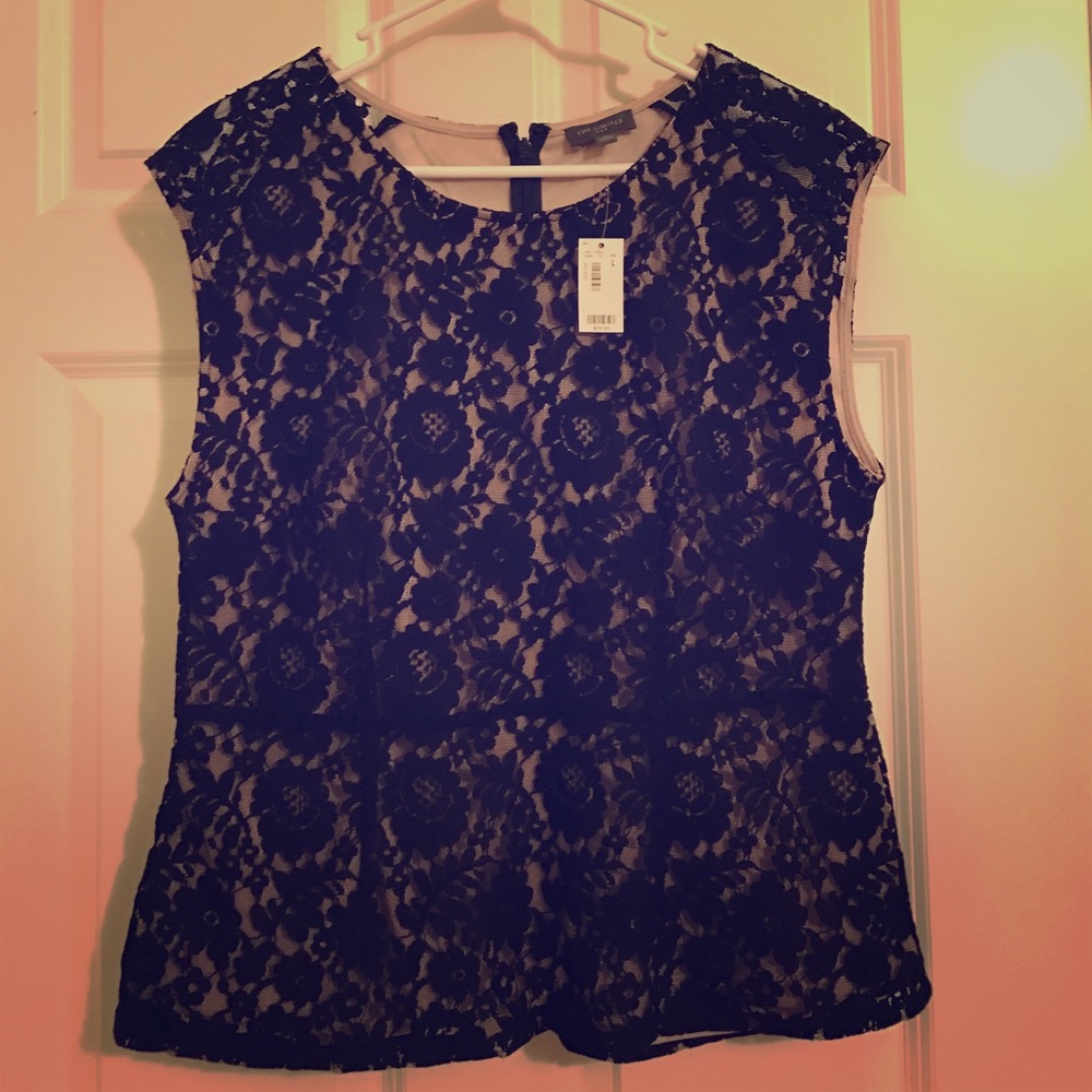 Brand New Lace Peplum top from The Limited