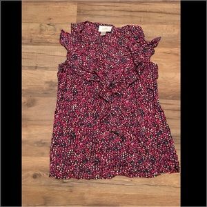 Ann Taylor Loft Sleeveless Ruffled Blouse