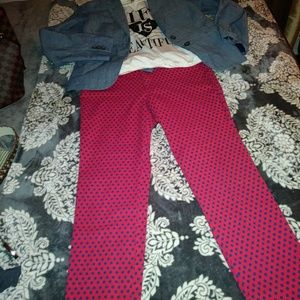 Old Navy Red and Blue pants