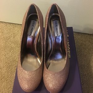 Steven madden pink glitter heels ! Worn one time.