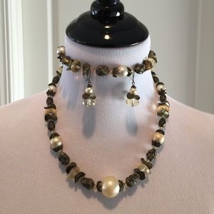 Necklace bracelet and earrings priced as a set