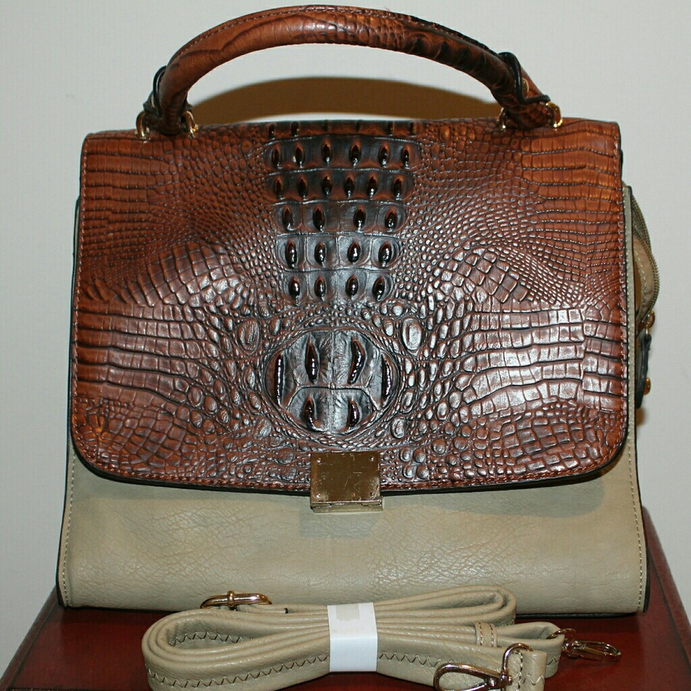 Faux Croc Purse