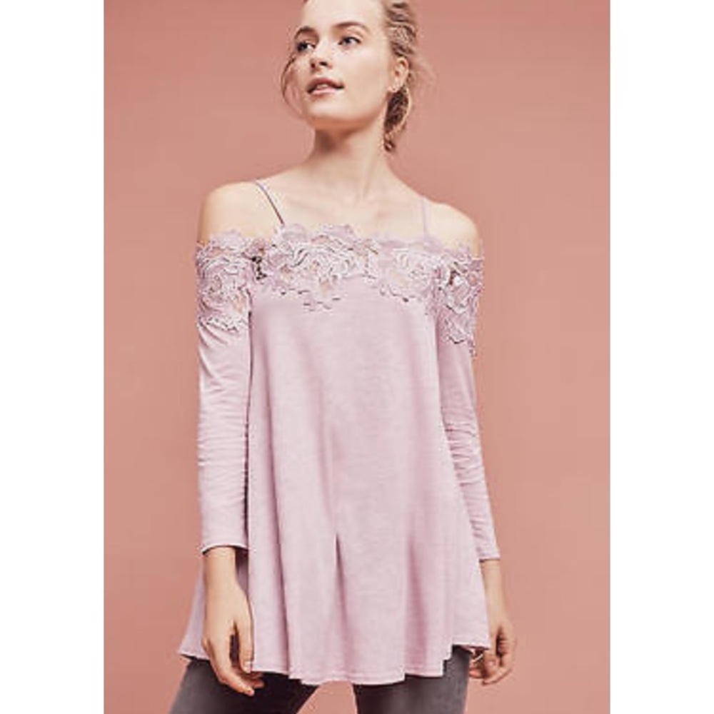 NWT Anthro Meadow Rue Laceline Off The Shoulder