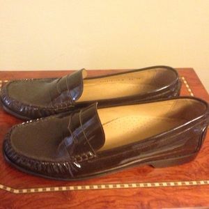 Coke Haan patent leather loafers