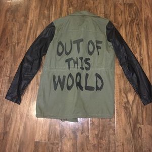"SALE! Out of this world" F.21 green hooded jacket