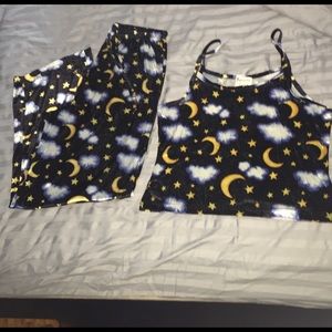 Navy blue celestial pajamas