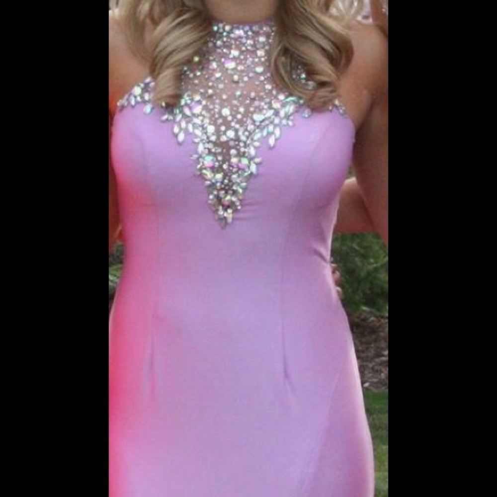 Lilac open back prom dress - Picture 1 of 4