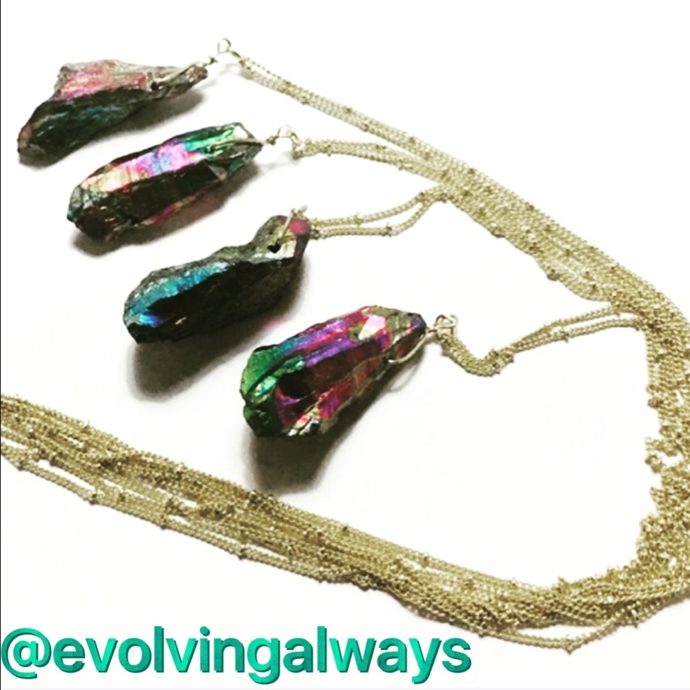 🆕Beautiful Natural Stone Multicolored Necklace