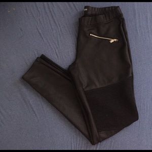 Express Moto Leather leggings