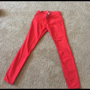Cardinal red ankle pants