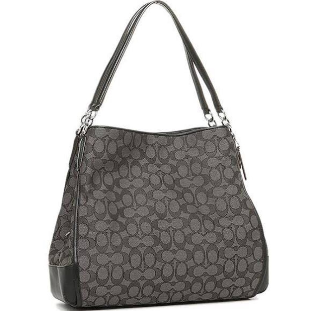 Coach Signature Phoebe Tote in Black Smoke