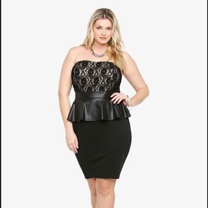 Torrid Strapless Peplum Dress