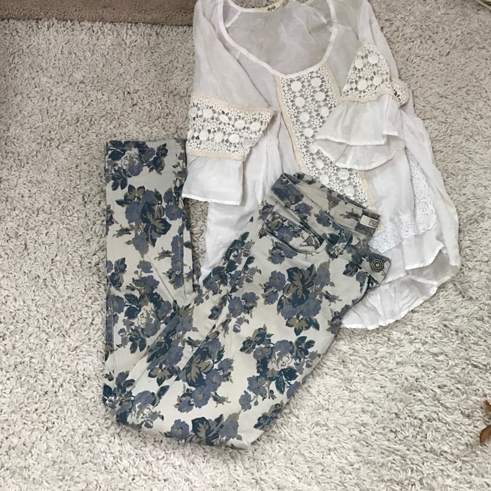 Floral Skinny Jeans