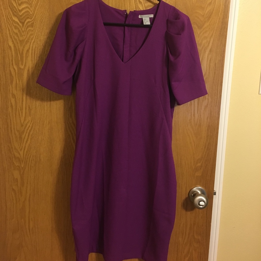 Purple bodycon dress